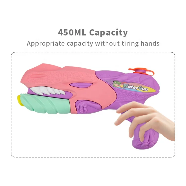 2024 Newly Outdoor Toys Pressure Water Gun 2-colors Mixed Range 8-10M with Capacity 450ML