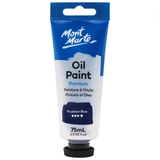 Mont Marte Oil Paint 75ml - Prussian Blue artist oil paint
