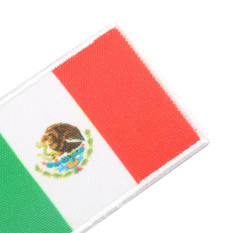 Custom Iron On Patch Hats Logo Embroidery Mexico Flag Patches For Clothing