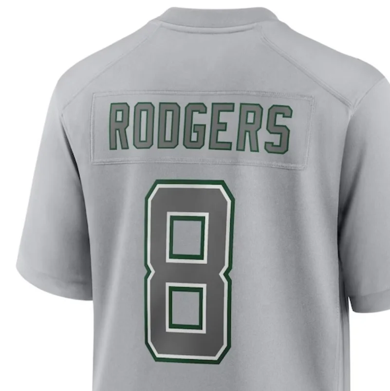 Нью-Йорк Aaron Rodgers вереск серый атмосфера мода лучшее качество сшитый Американский