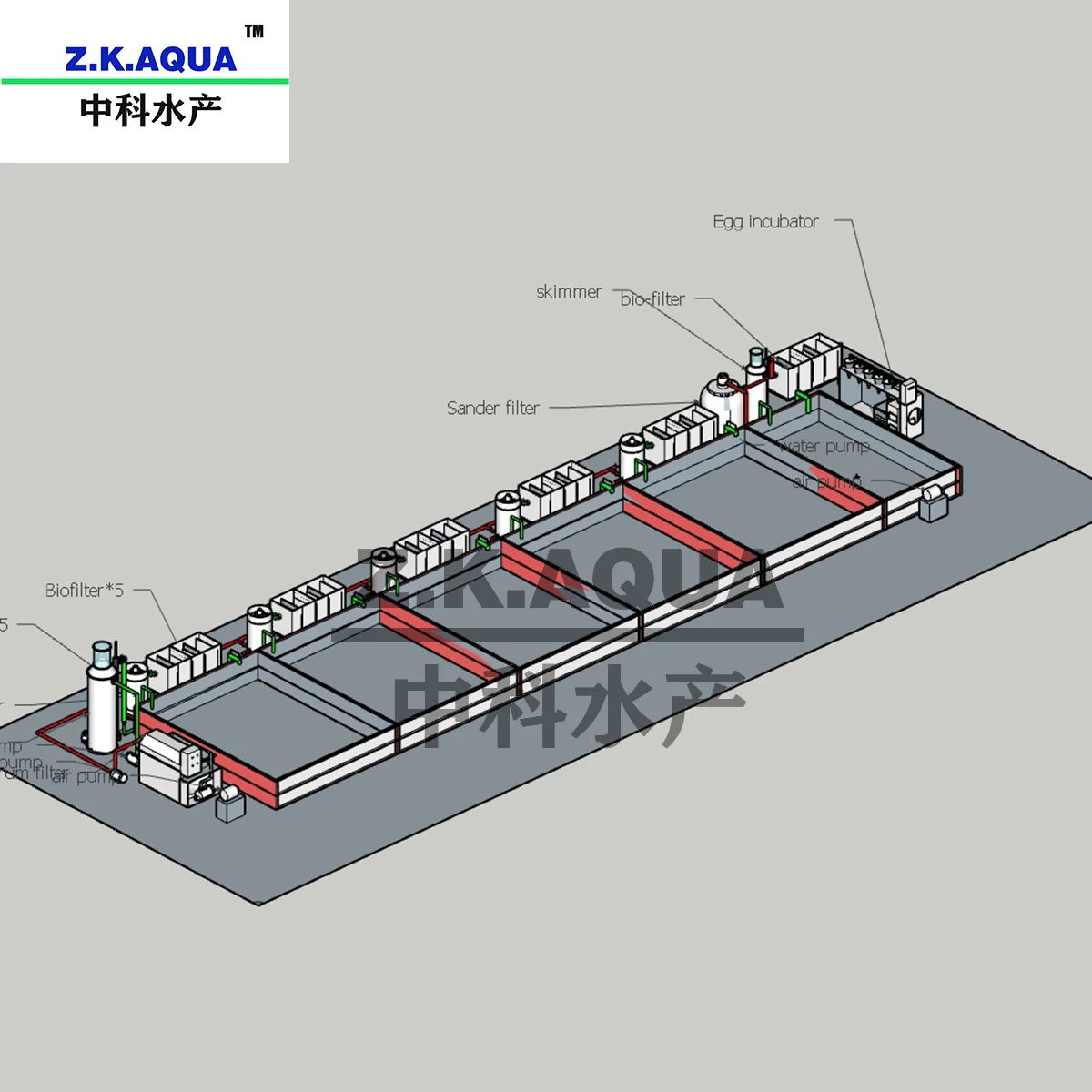 High Quality aquaculture RAS  fish farming system fingerling nursery farm with Quality Assurance