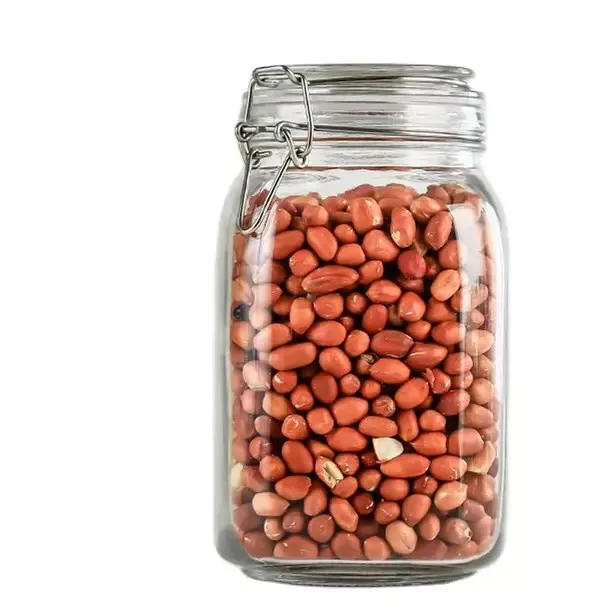 Modern 3L Airtight Glass Canister Storage Jar Set for Food Condiments Beverages School & Wedding Use with Lids