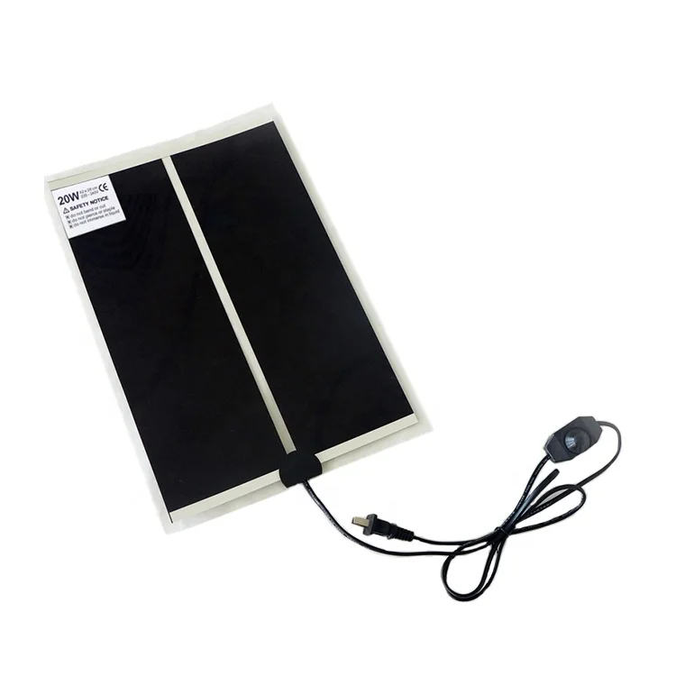 Manufacture for far infrared carbon crystal heating panels 4w far infrared electric heat mat reptile heating pad