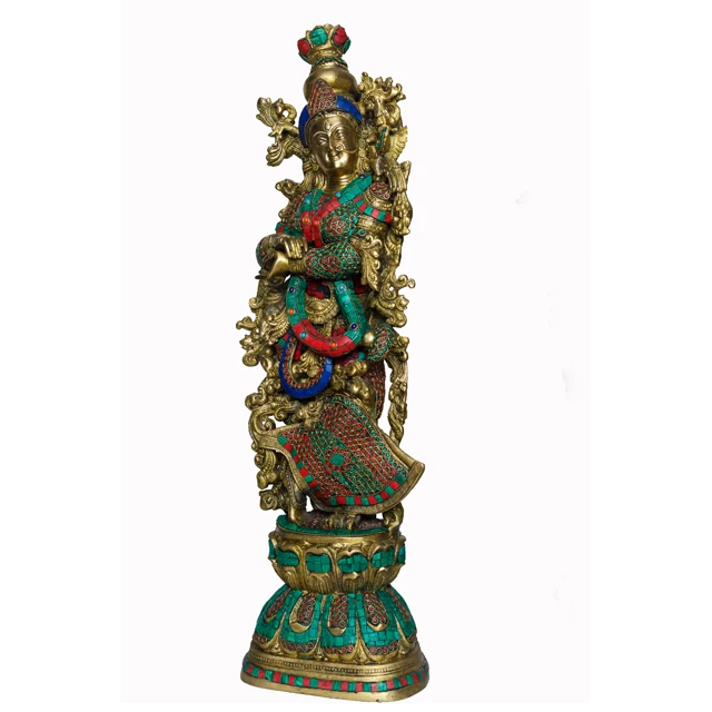 Radha Krishna Statue Great For The Religious And Cultural / Decoration | A High Quality Brass Statue