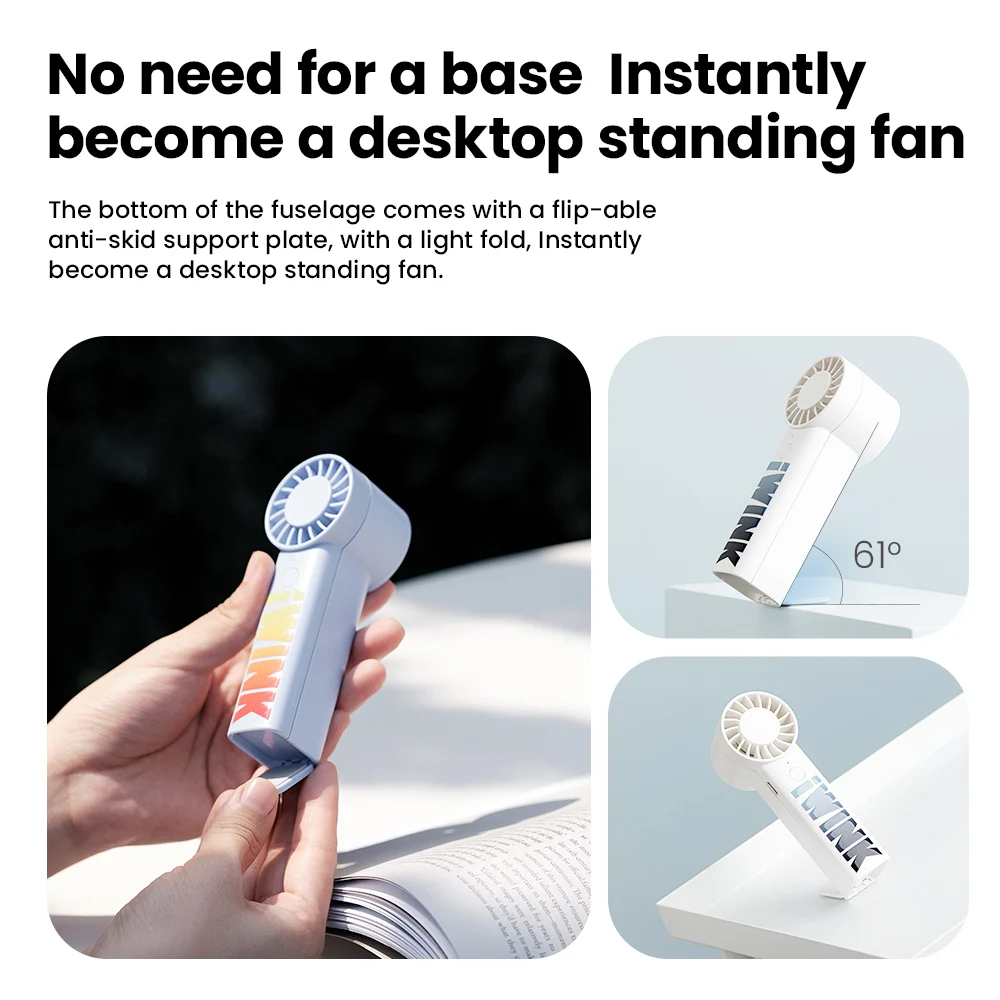 4000mAh powerful rechargeable usb hand fans cooling Waterproof portable mini handheld fan