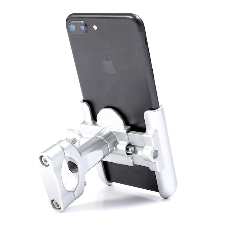 Full protection adjustable bicycle phone holder aluminum alloy 360 rotating security lock scooter bike motorcycle phone holder