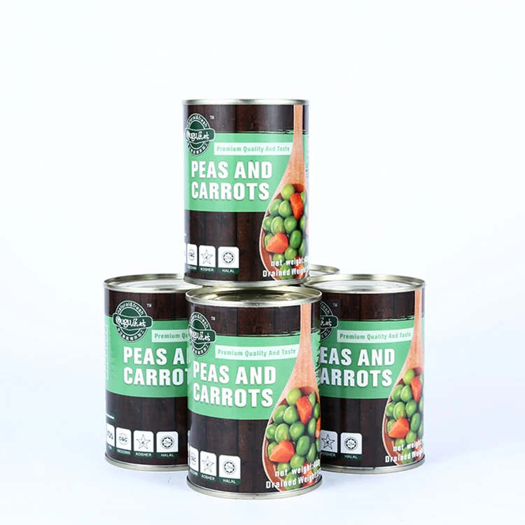 food stuff canned food canned vegetables canned peas with carrots