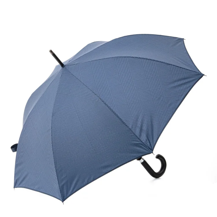21 inch cheap price standard size straight bone new plain blue fabric embossed rain stick auto umbrella