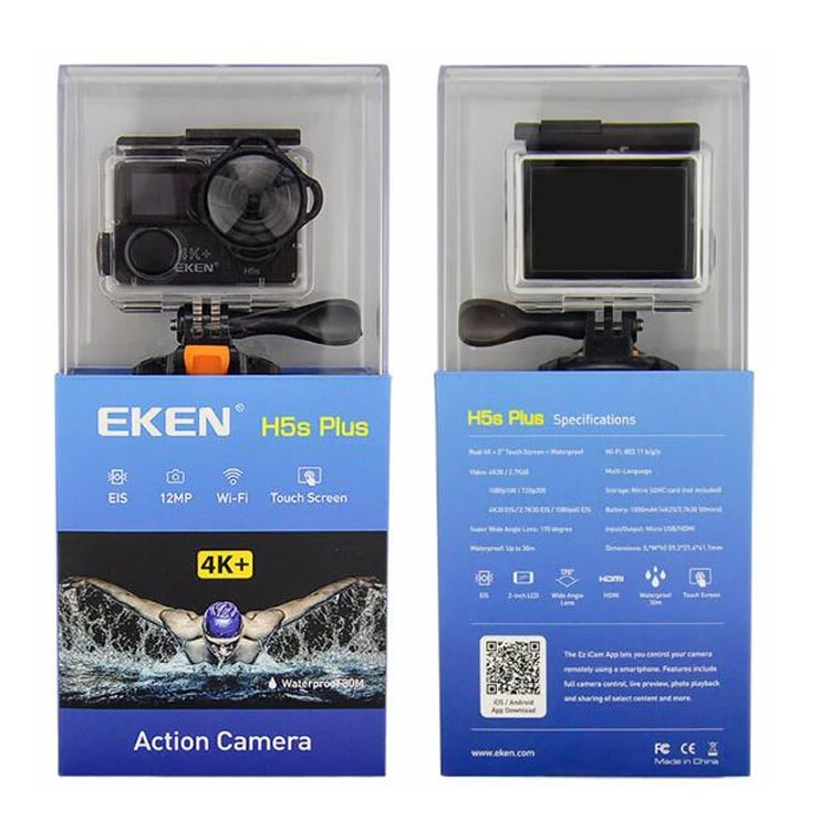  EKEN H5S Plus 2 0 дюймовый сенсорный экран Экшн-камера HD 4K 30fps EIS Ambarella A12 Спортивная