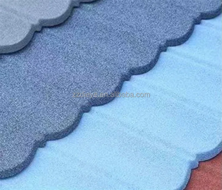 0.4mm thickness galvanized zinc steel metal tiles for roofing stone coated