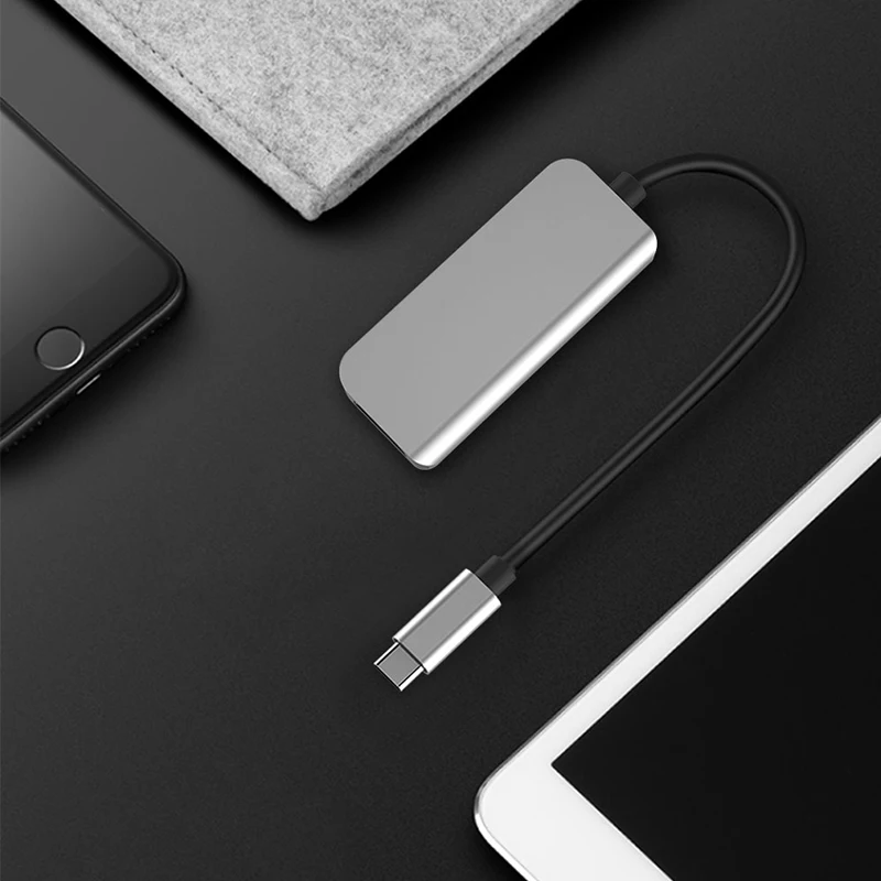 usb c hubs 4 port usb 3.0 hub 60W Pd 4K HDMI 4 in 1 Type Cfor MacBook  Laptops