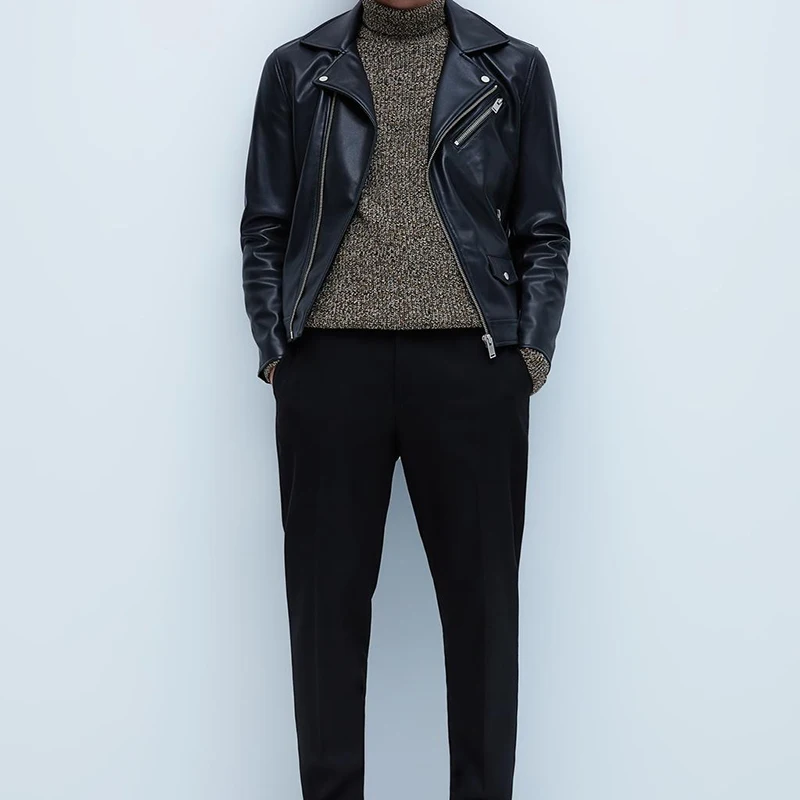 Custom High Quality Black Cool Style Women motorcycle Biker Leather Jacket