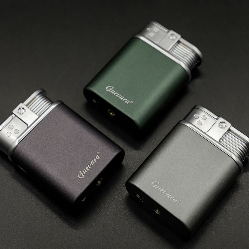 High quality Stainless Steel Cigars Knife Cut outdoor triangle cigar ashtray and lighter gift sets