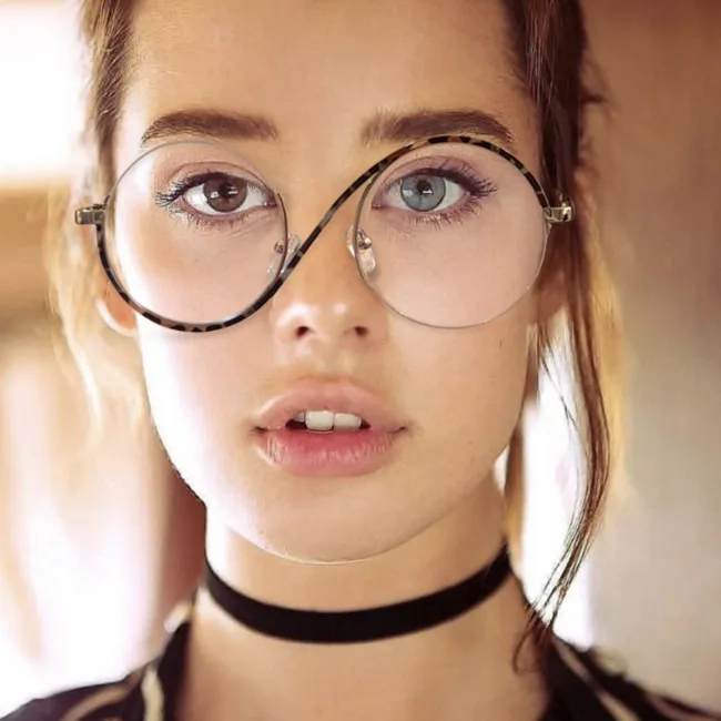 Newest Designer Half Frame Rim Eyeglasses Optical Custom Eyeglass Frames Design Eyewear Blue Light Blocking Eye Glass Women Men