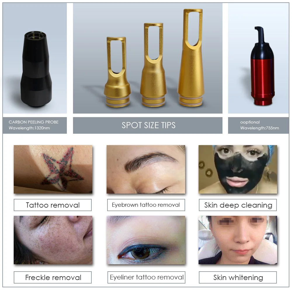 Новый дизайн Настольный пикосекундный q переключатель Nd:yag Лазерный углеродный пилинг пикосекундная машина удаление татуировки