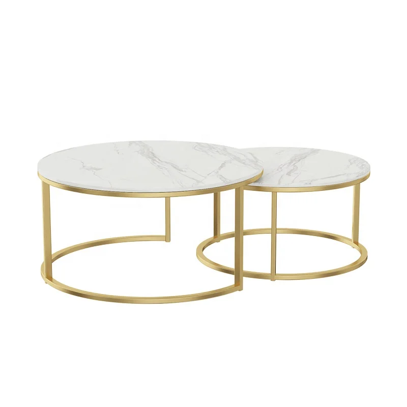 Light luxury coffee table side table round simple modern home living room small tea tables