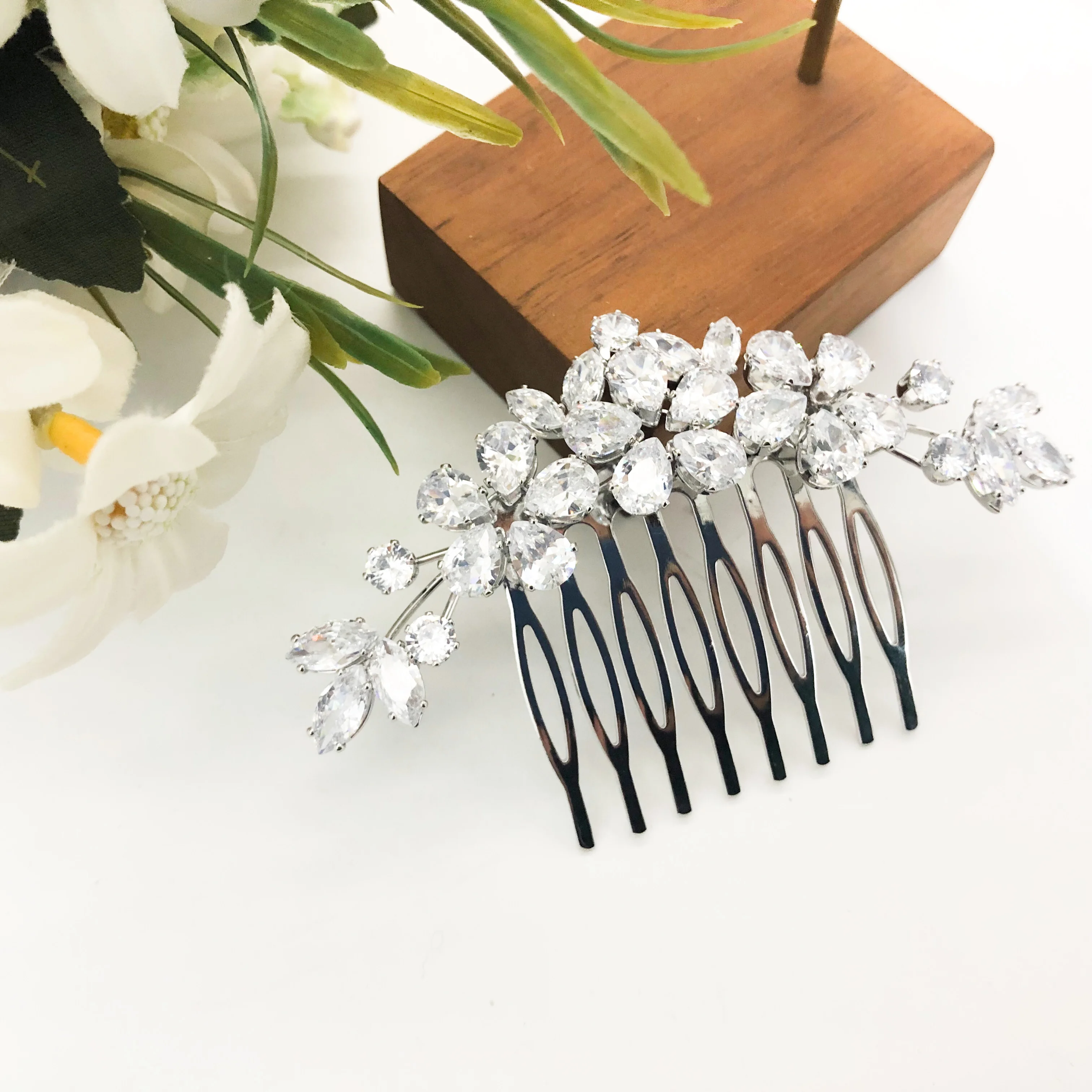 Новинка 2020 свадебные аксессуары для волос ручной работы гребни с цирконом