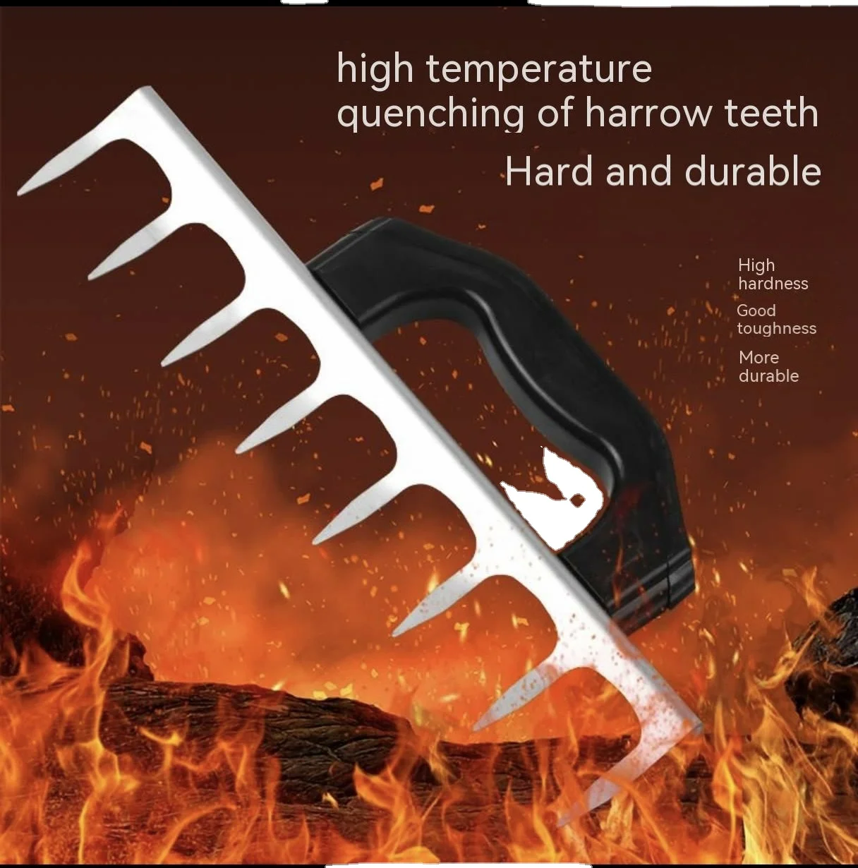 10-Teeth Head level sharp garden rake Leaf Clean Farming Tools