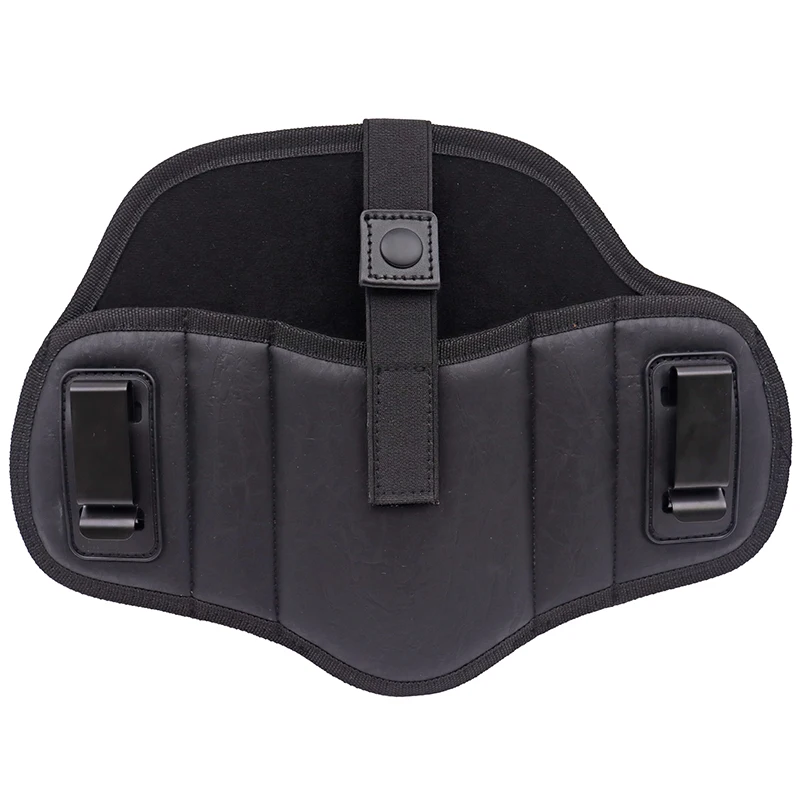 IWB Dual Clip Soft PU Leather Pancake Holster  Holster Gun Waist Case Gun Waistband Bag Concealed Carry