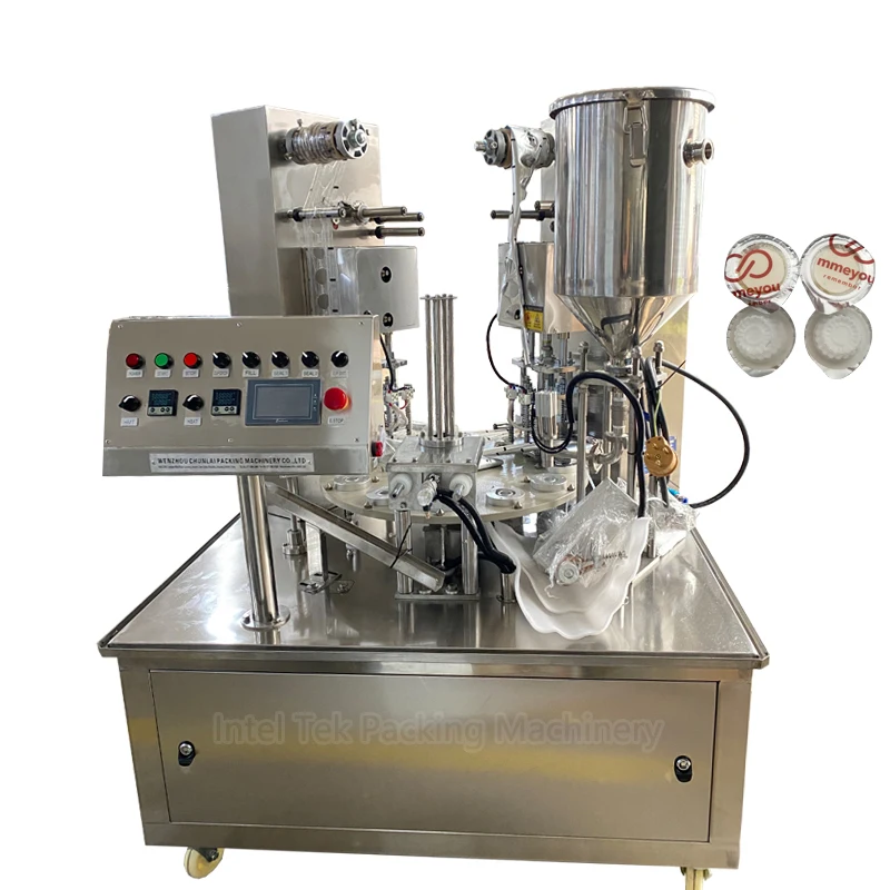 Automatic Rotary Christian Church Holy Communion Cup Filling  Muanual Put Wafer Sealing Machine