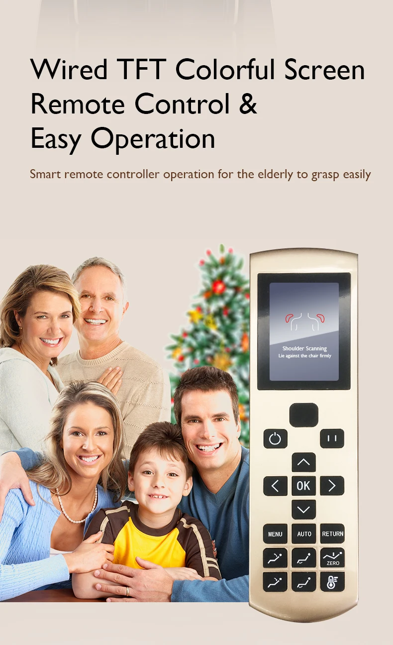 Aowei massage chair with Thai-style  stretch lumbar heat full body airbags compression therapy unique foot roller