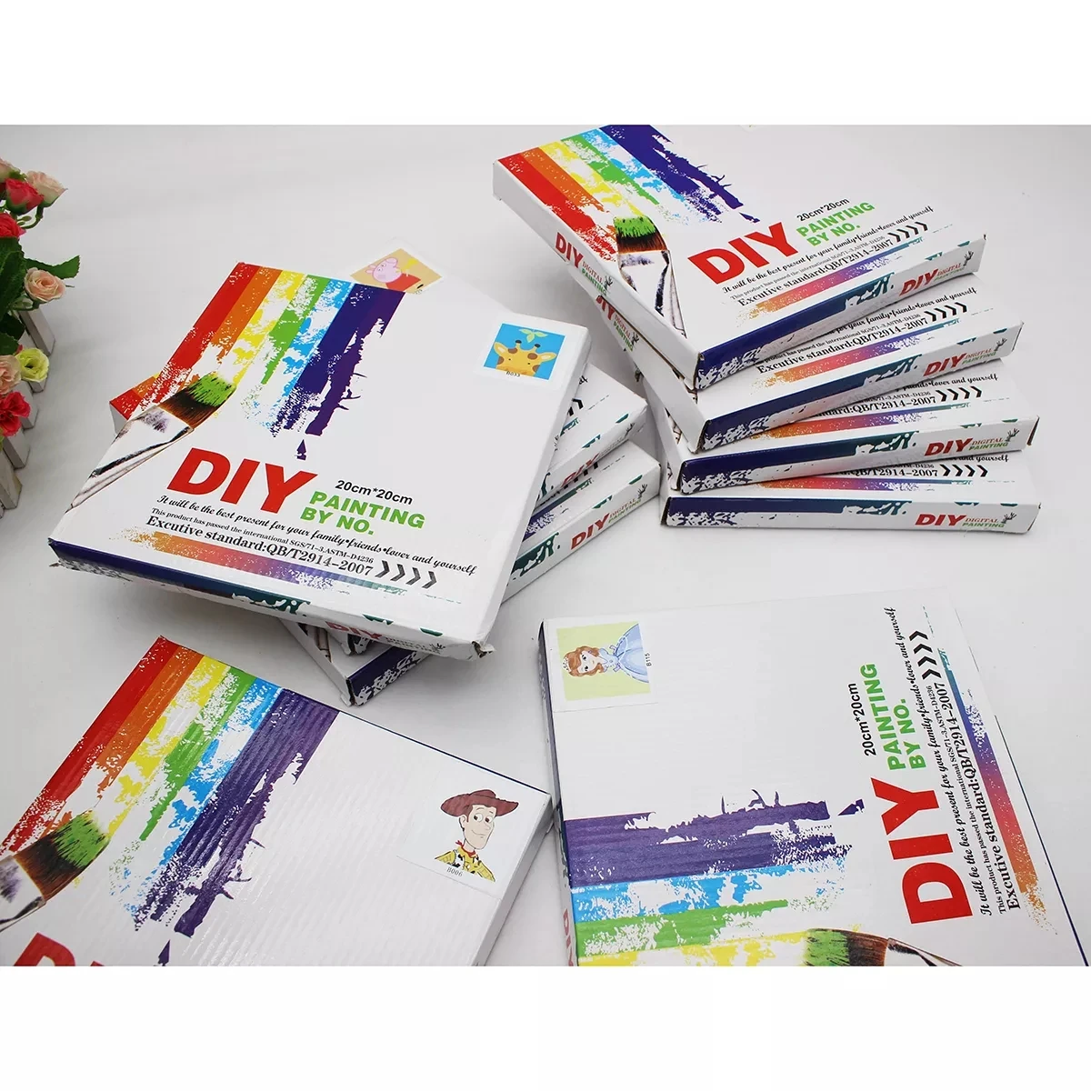 Оптовая продажа детский набор для рисования по номерам 20 х20 см