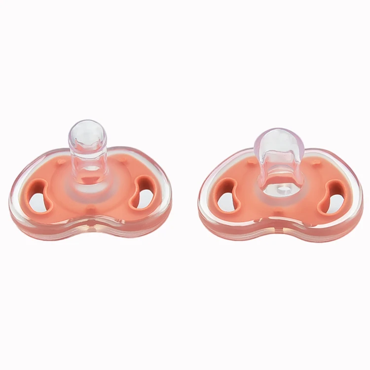 custom logo pacifier food grade Silicone soother pink pacifier with nipple storage case