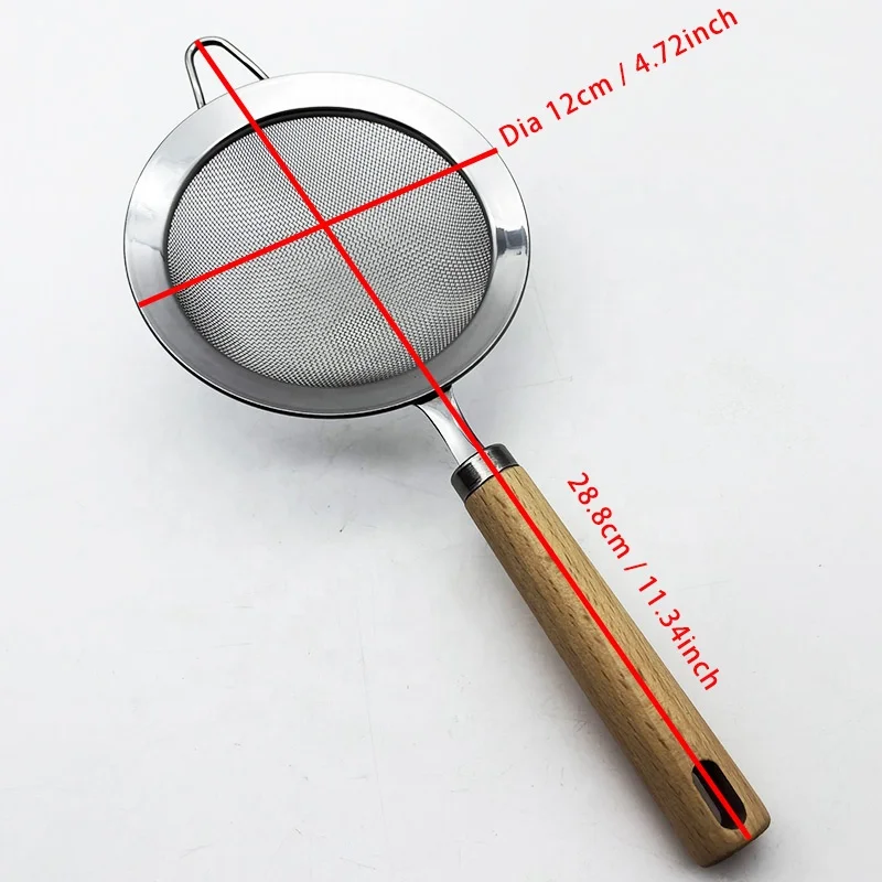 Stainless Steel Flour Sifter Sieve Stainless Steel Fine Tea Mesh Strainer Colander Wire Mesh Oil Filter Strainer