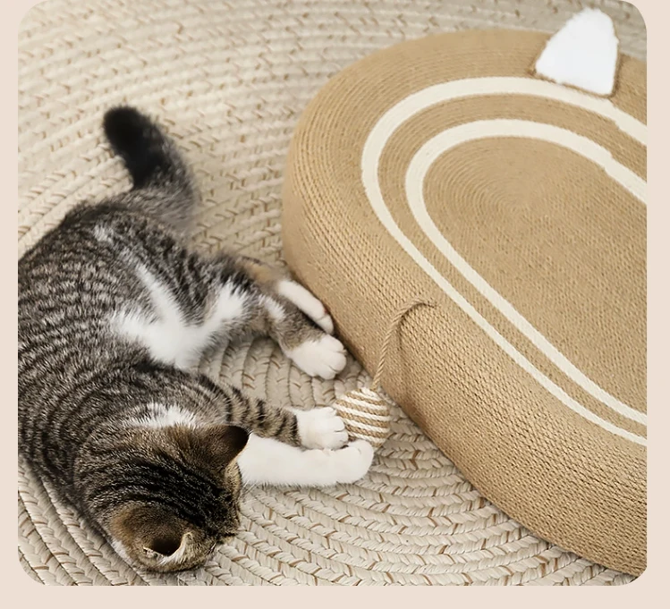 Cat Toy Oversized Pet Litter Box Sisal Cat Scratch Board Oval Corrugated Scratching Pad Cat Scratcher Lounge Bed rest Pet nest