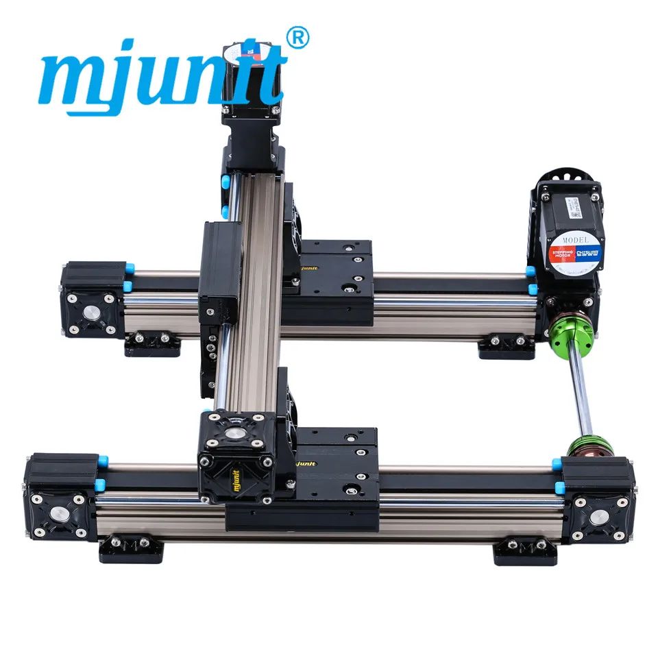 mjunit synchronous belt module linear rail sliding guideway manipulator with customized XY axis gantry for reciprocating glue