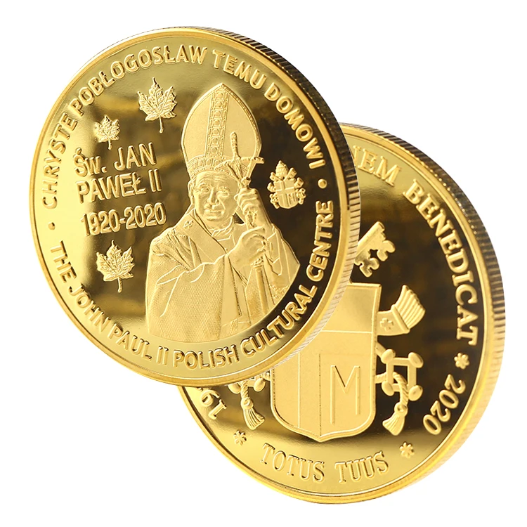 Hesank factory high quality custom Gold plated great people 3D head commemorate souvenir coin