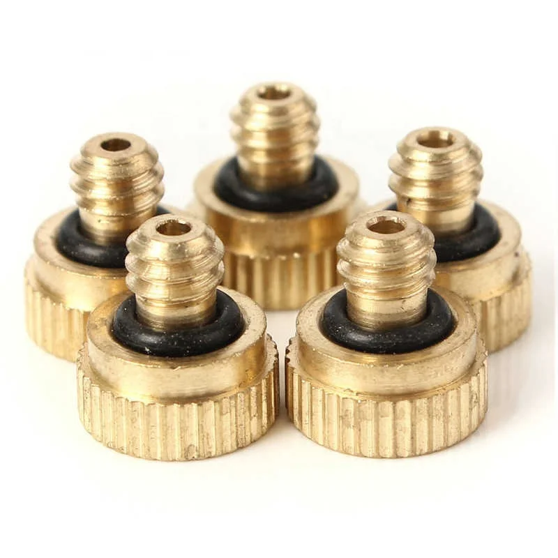 10Pcs 0.2mm Garden Sprinkler Spray Nozzle Brass Misting Garden Hose Connector Sprinkler for Irrigation System