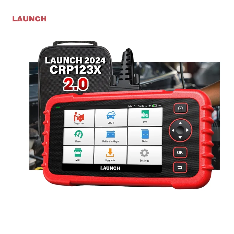 Launch Crp123x Crp 123x2 0 Запуск сканер X431 Abs считыватель ошибок Obd2 автомобильный 7 функций сброса
