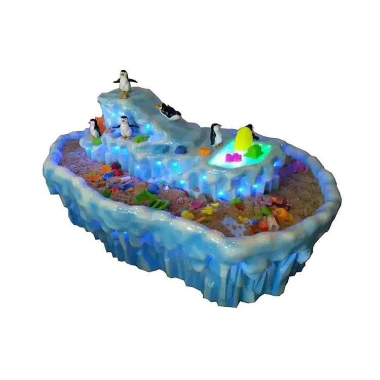 Indoor playground DIY multi-players fiberglass magic art sand table for children