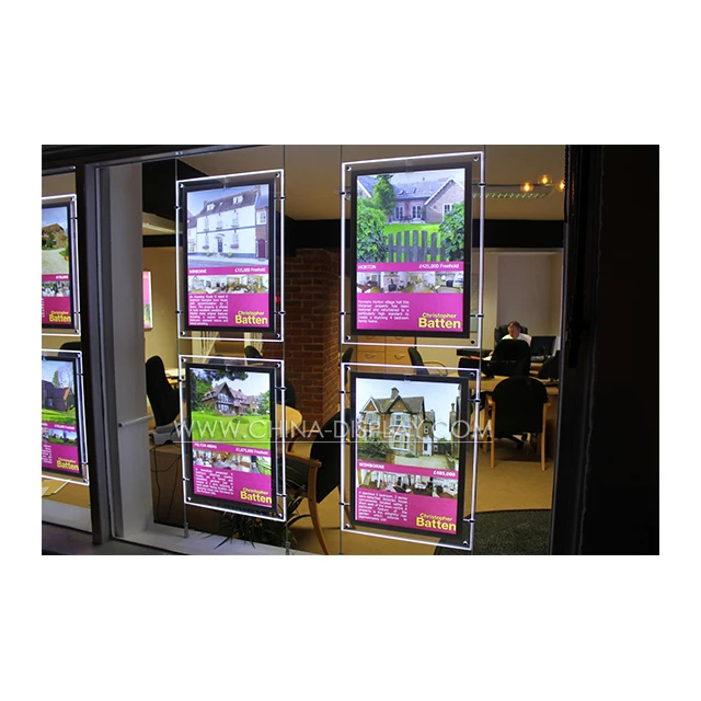 Commercial LED Crystal Light Box Acrylic LED Display Screen for Theaters  Advertising Light Boxes