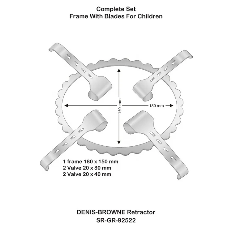 Набор Хирургических абдоминальных ретракторов для детей DENIS BROWNE