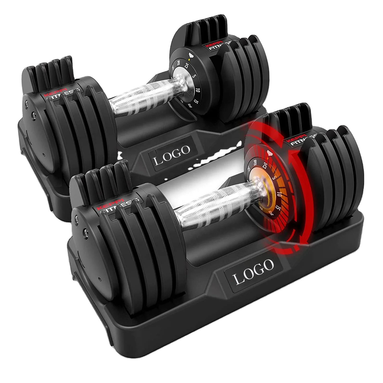 FDFIT Adjustable Dumbbells Set with Anti-Slip Metal Handle Gym Home weight Dumbbell Workout Fitness Equipment