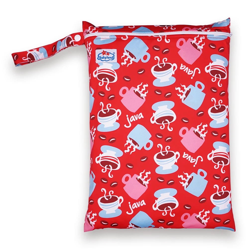 Babyland baby reusable waterproof multi-functional laundry zippered diaper bag  baby nappy wet bag