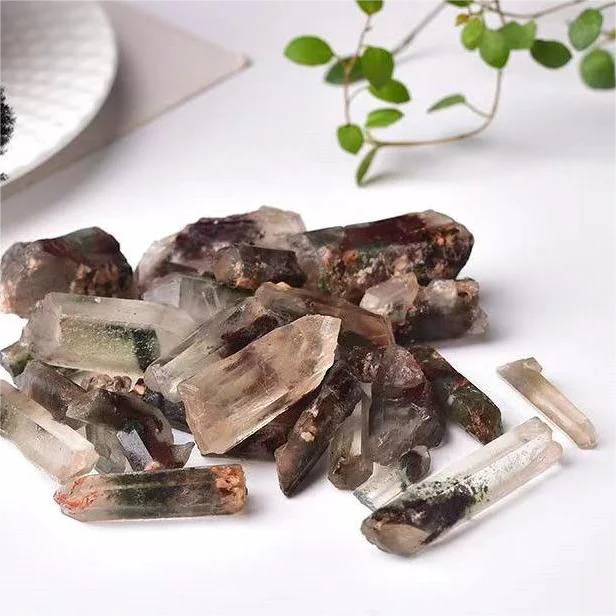 Wholesale Natural garden quartz raw stone ghost crystal rough crystal  mineral specimen for decoration