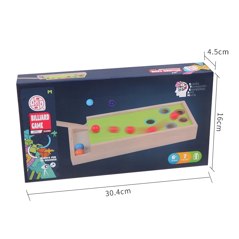 Parent-Child Mini Pool Table Fun Sport Table Snooker Toys Wooden Desktop Billiard Game Birthday Gift for Children Toddler Kids