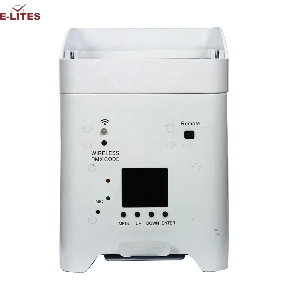 Factory price wireless function white housing 6x18w battery powered led dmx RGBW LED Stage light