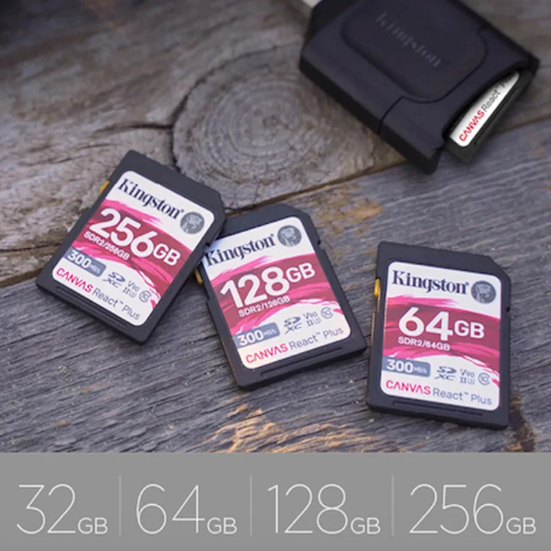  Оптовая продажа Kingston Canvas реагируют плюс SDXC класса 10 SD слот для карт памяти SDR2 UHS-300MBs R высокоскоростная вспышка карты SDR/128 ГБ