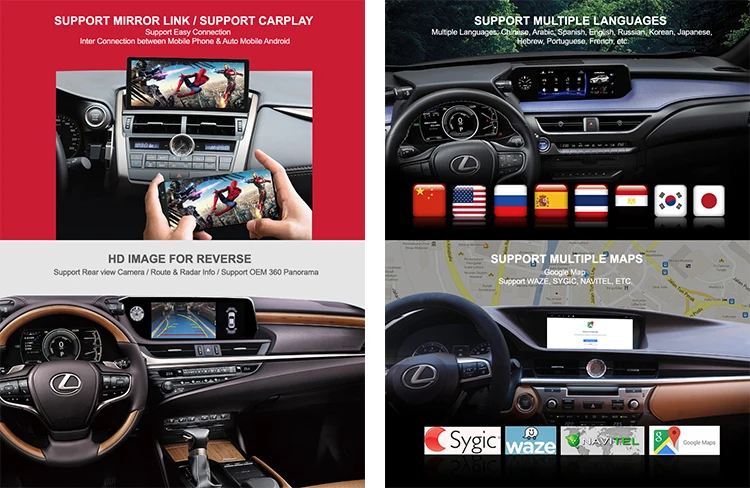 YZG 10.25" 4 Core Carplay Upgrade Radio Video Navigation Multimedia DVD Player GPS Used for Lexus CT200h Android RHD