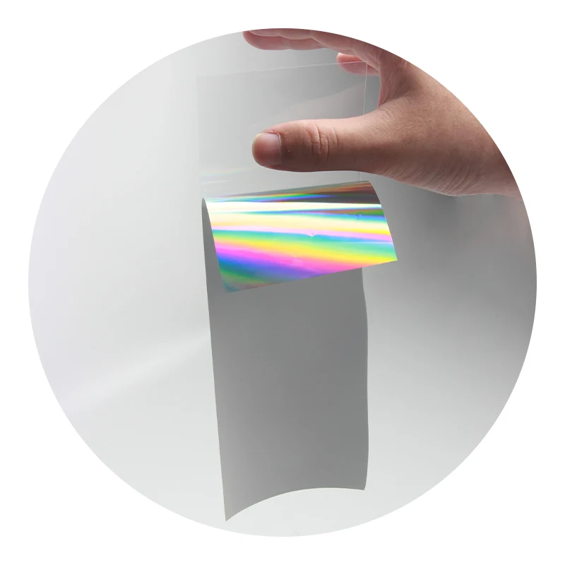 2019 high flex laser film holographic hologram heat transfer vinyl for t shirt hat umbrella label advertisement