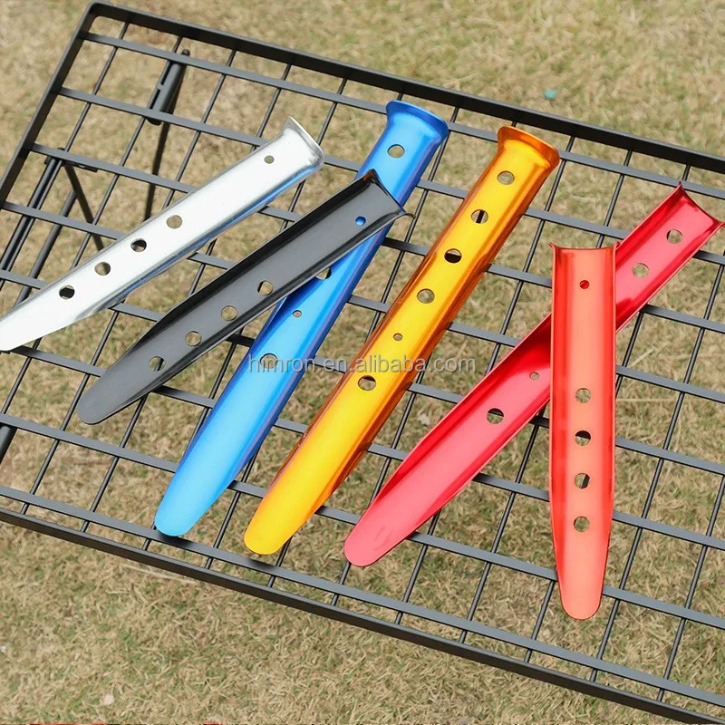 Multicolor Aluminum Alloy U-Shaped Tent Nail Tent Stakes Snow Peg Sand Peg for Outdoor Camping Hiking Beach Tent Accessories