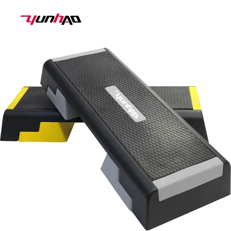 YunCheng High Quality Custom Logo 98cm Adjustable Aerobic Fitness Exercise Step Pedal with Non-slip Surface