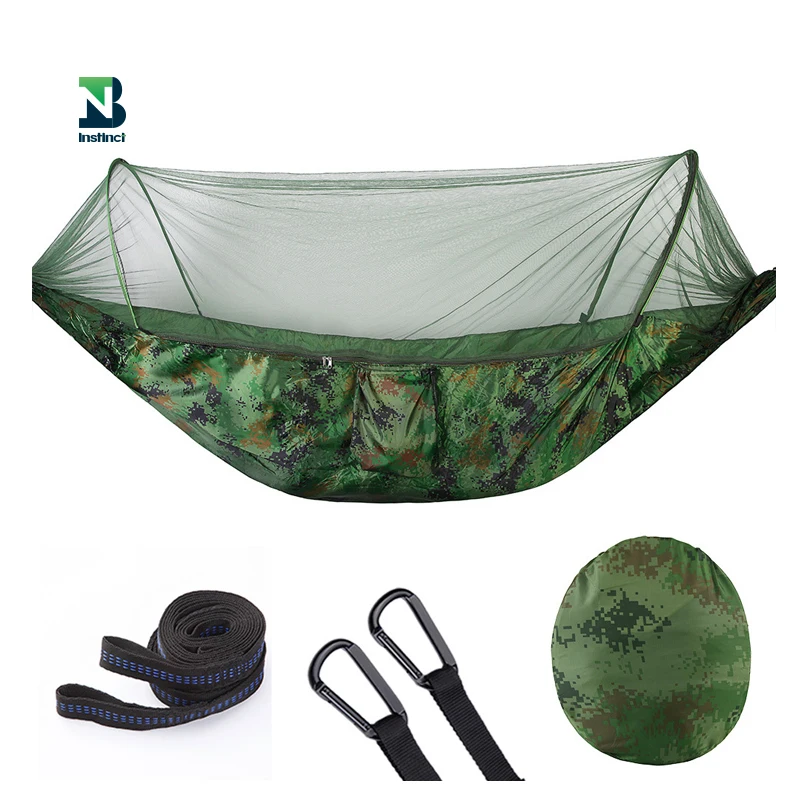 INSTINCT Portable Parachute Fabric Jungle Hammock for outdoor camping camp hammock mosquito net  tent