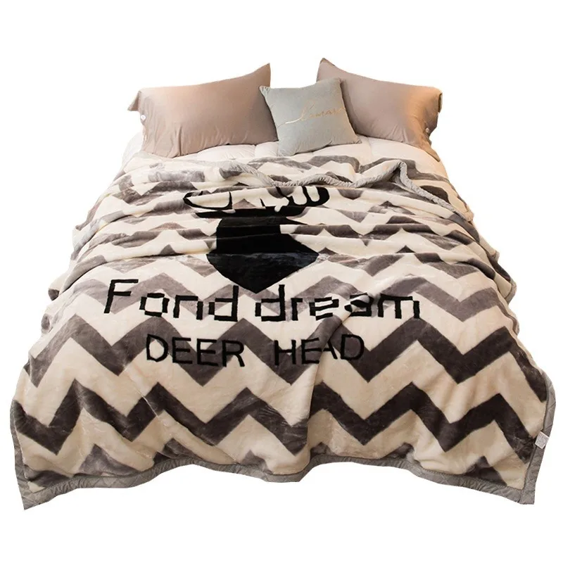 Laschel Blanket Winter Thick Blanket Single Nap Blanket Dormitory Students Coral Flannel Quilt