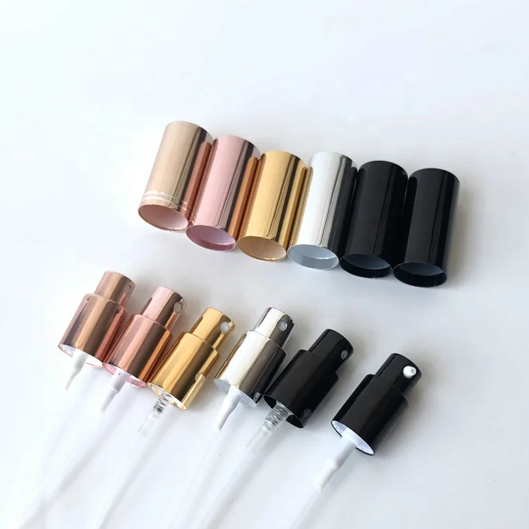 18 415 Luxury Essential Oil Spray Bottle Top Leak Proof Aluminum Perfume Fine Mist Spray Pump Cap Rose Gold
