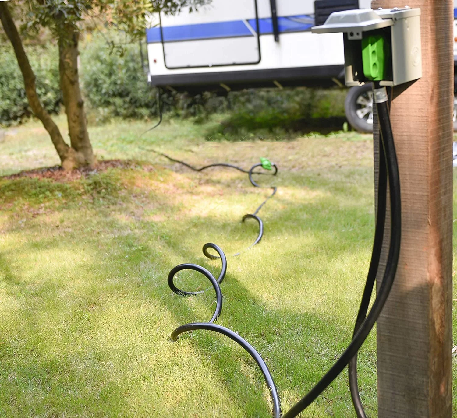 626 USA CAN RV Power Outlet Box 50A Electric Car EV Charging Pile Power Outlet Box with Metal Weatherproof Cover NEMA 14-50R